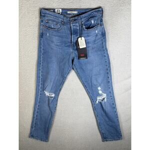 Levis Premium Wedgie Jeans Womens Sz 30 31x27 Blue High Rise Tapered New